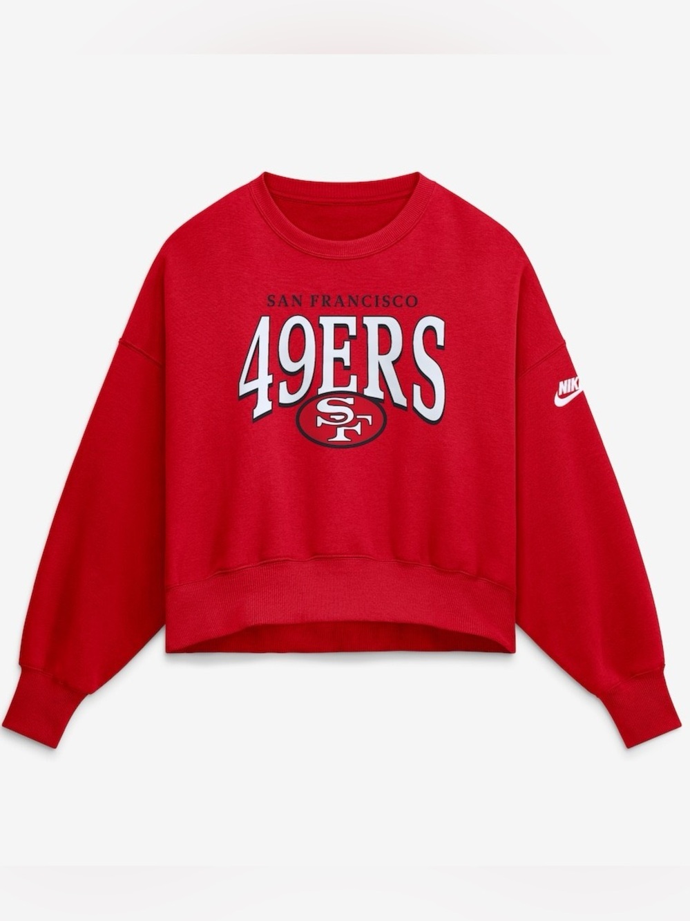 Womens Nike San Francisco 49ers Oversized Phoenix Fleece Sweatshirt (Medium) NWT